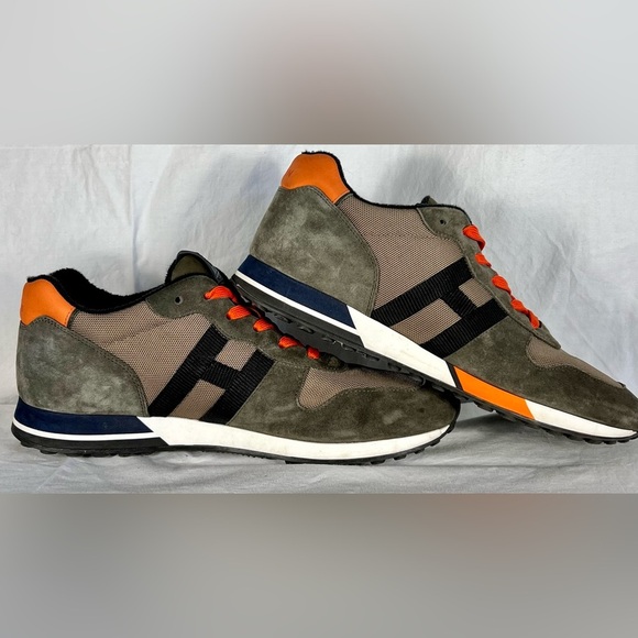 HOGAN H86RUN Olive/Black/Orange Sneakers main image 8